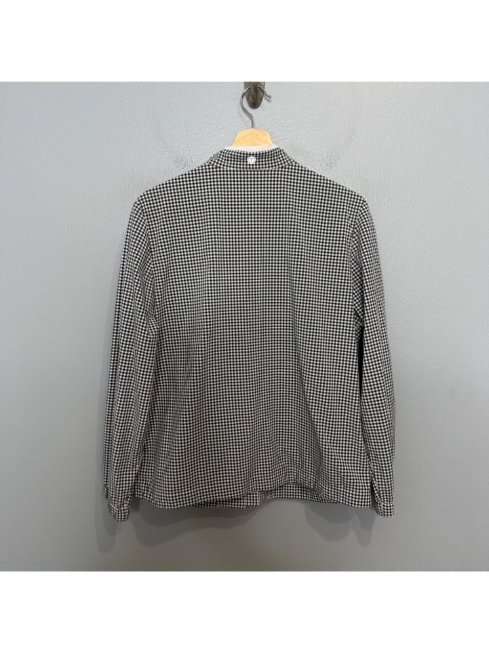 T BY TALBOTS black & white gingham full zip active jacket size LP Petite - Picture 7 of 8